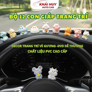 (BÁN SỈ)Bộ 12 Con Giáp Mini Siêu Dễ Thương – Trang Trí Góc Học Tập, Làm Quà Tặng Ý Nghĩa