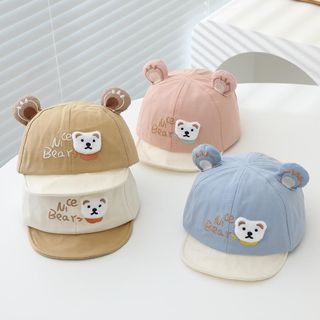 Mũ Lưỡi Trai Trẻ Em – Hình Gấu Nhỏ Xinh, Vành Mềm, Chống Nắng Cho Bé Mới Biết Đi AB65