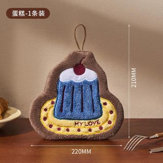 Khăn Lau Tay Hoạt Hình Hình Bánh Anh Đào – Mềm Mại, Tiện Lợi Treo Tường C49