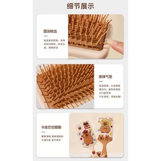 Lược Tóc Capybara Dễ Thương – Thiết Kế Êm, Không Đau Da Đầu C48