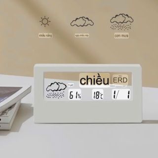 Đồng hồ LED báo thức đa chức năng – Hiển thị thời gian, lịch, nhiệt độ và độ ẩm