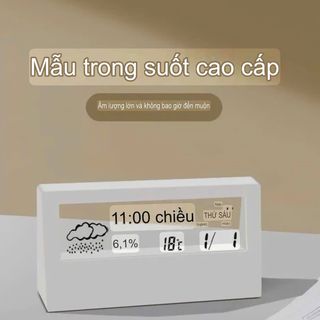 Đồng hồ LED báo thức đa chức năng – Hiển thị thời gian, lịch, nhiệt độ và độ ẩm