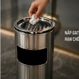Thùng rác inox sảnh chờ khách sạn, nhà hàng