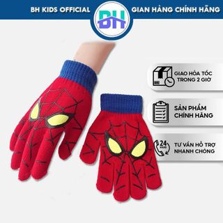 Gang tay len dệt kim in hình NGƯỜI NHỆN (SPIDER MAN), phù hợp cho bé từ 3- 10 tuổi - Găng tay Mùa đông CH187
