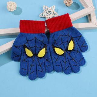 Gang tay len dệt kim in hình NGƯỜI NHỆN (SPIDER MAN), phù hợp cho bé từ 3- 10 tuổi - Găng tay Mùa đông CH187
