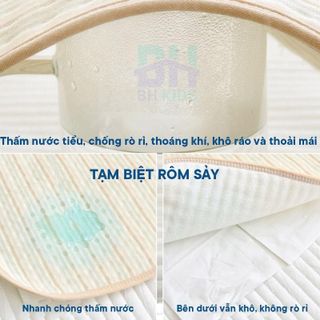 Tấm lót chống thấm đa năng BH Kids cho bé, cho mẹ sau sinh, người cao tuổi Organic cao cấp, mềm mại, dùng cả 2 mặt-CH132