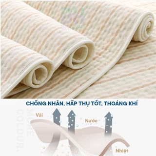 Tấm lót chống thấm đa năng BH Kids cho bé, cho mẹ sau sinh, người cao tuổi Organic cao cấp, mềm mại, dùng cả 2 mặt-CH132