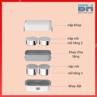 Hộp Đựng Cơm Thực Phẩm Văn Phòng Cắm Điện Giữ Nhiệt COOKING LUNCHBOX Thiết Kế Nhỏ Gọn Tiện Lợi Dung Tích 2 Lít
