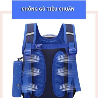 Tặng kèm hộp bút - Balo chống gù, chống thấm nước, cặp chống gù cho học sinh tiểu học, hoạt hình 3D siêu nhẹ BHS10