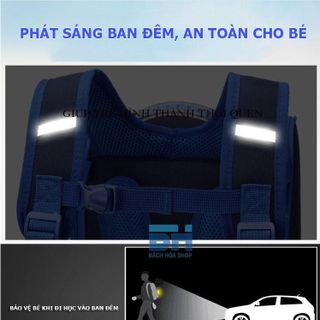 Tặng kèm hộp bút - Balo chống gù, chống thấm nước, cặp chống gù cho học sinh tiểu học, hoạt hình 3D siêu nhẹ BHS10