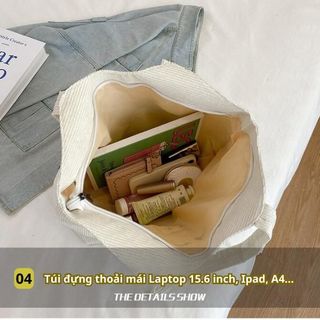 Túi đeo chéo, tote nhung thêu Gấu BH Kids, thời trang, cá tính, đựng vừa Laptop 15.6 inch, Ipad, A4 - CH124 Đeo Vai