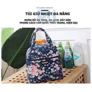 Túi đựng cơm giữ nhiệt BH Kids, túi đựng bình sữa, dã ngoại - Vải Oxford D600 chống nước TH75