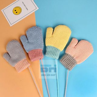 Găng tay len dệt kim BH Kids hình trái dứa dễ thương cho bé từ 1-5 tuổi BHS26