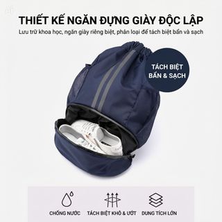 Túi đựng đồ thể thao đa năng, có ngăn để giày riêng biệt, classic cá tính, dây rút tiện lợi, vải Oxford chống nước CH195