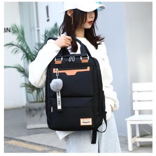 Combo Móc khóa và Balo Vải Kaki Doughnut thời trang cao cấp, chống thấm nước, nhiều ngăn CH115-BH Kids Đeo Vai Backpack Ba lô