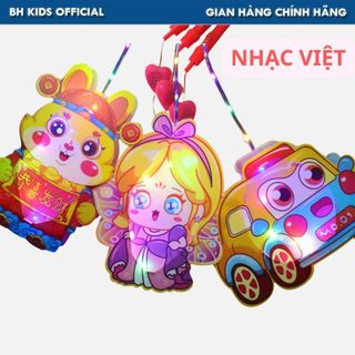 Lồng đèn có nhạc lời Việt BH Kids, trang trí trung thu cho bé, hình thú dễ thương, phù hợp vơi· bé trai và bé gái-CH125