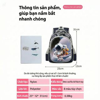 Balo mẫu giáo chống thấm nước BH Kids, hoạt hình 3D - hình quả bóng, phi hành gia, nàng tiên cá, ngựa pony hồng - CH193