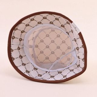 Mũ chống nắng ngư dân in hình gấu, vành tròn, chất liệu vải chống nắng UPF50 - Phù hợp với bé từ 6 tháng đến 4 tuổi