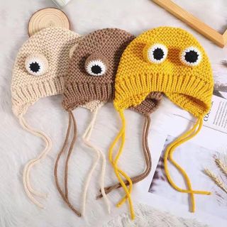 Mũ len có lót lông nỉ BH Kids, hình ếch con xinh xắn, dành cho bé từ 6 tháng đến 36 tháng tuổi - BHS11 Nón Hat