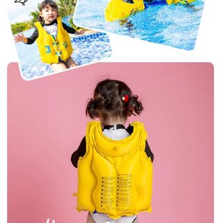 Combo Áo phao - Tay bơi bơm hơi, gấp gọn cho bé từ 10-60kg, chất liệu PVC an toàn cho trẻ em, nhiều ngăn chứa hơi tiện lợi