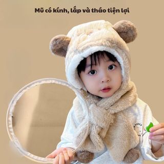 Mặt Kính Mica Rời Thay Thế Cho Mũ Lông Cừu Trùm Đầu Chống Gió BH Kids Cho Bé, Chống Giọt Bắn - CH175