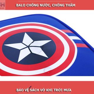 HÀNG CAO CẤP - Balo Đội trưởng Mỹ chống nước, chống gù cho học sinh cấp 1 - Cặp nhiều ngăn - Phát sáng ban đêm BHS189