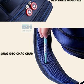 HÀNG CAO CẤP - Balo Đội trưởng Mỹ chống nước, chống gù cho học sinh cấp 1 - Cặp nhiều ngăn - Phát sáng ban đêm BHS189