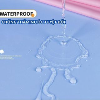 Áo mưa trong suốt cho mẹ và bé đi xe đạp điện, xe máy, chất liệu Eva thân thiện môi trường, có kính chăn tiện lợi -CH190