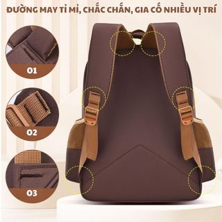 Balo Capybara hoạt hình 3D nổi, nhiều ngăn, chất liệu Polyester chống thấm nước, phù hợp cho bé tiểu học, cấp 1 - CH183