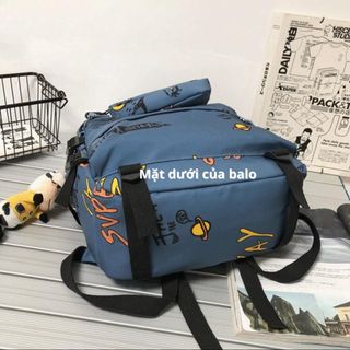 Combo Hộp bút + Balo Đi Học BH Kids Phong Cách Đường Phố Junior Hàn Quốc, ngăn chứa rộng, chống nước, chống sốc - CH109 Backpack