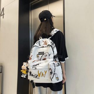Combo Hộp bút + Balo Đi Học BH Kids Phong Cách Đường Phố Junior Hàn Quốc, ngăn chứa rộng, chống nước, chống sốc - CH109 Backpack