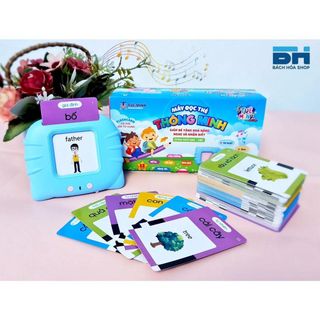 [Bản 2022] Máy đọc thẻ Anh - Việt flashcard, 112 thẻ 224 từ khoá và 12 chủ đề Thẻ Song Ngữ