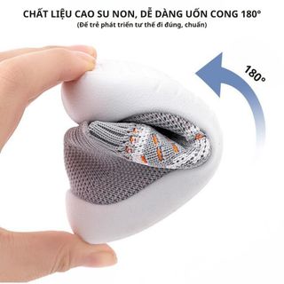 Giày bún tập đi cho bé từ 6-24 tháng, họa tiết nhiều màu, đế chống trơn trượt, co giãn, thoáng khí - ch173