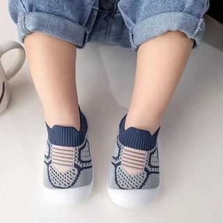 Giày bún tập đi cho bé từ 6-24 tháng, họa tiết nhiều màu, đế chống trơn trượt, co giãn, thoáng khí - ch173