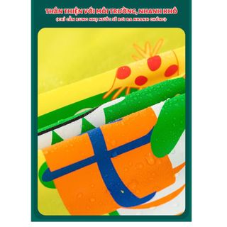 Áo mưa cho bé từ 3-10 tuổi BH Kids, chất liệu Eva thân thiện môi trường, chống thấm tuyệt đối, dày dặn - ch172