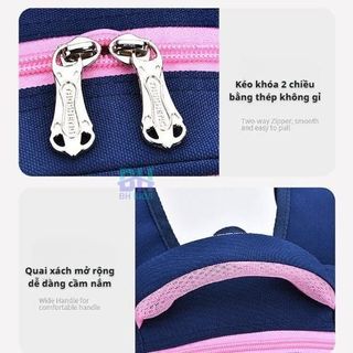 Tặng kèm hộp bút - Balo Happy chống gù, chống thấm nước , phản quang phát sáng ban đêm, thiết kế theo tiêu chuẩn Nhật Bả