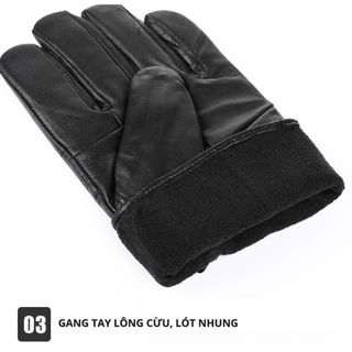 Găng tay da thật BH Kids chống nước, lửa, chống nắng, chống gió, đi mưa dành cho nam,nữ, có cảm ứng và lót nhung cao cấp