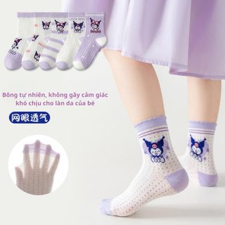 Combo 5 Đôi Tất, Vớ in hình Koromi Ngộ Nghĩnh, Chất Liệu 100% Cotton, Thoáng Khí, Kháng Khuẩn, Cho Bé 3-10 Tuổi