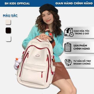 Balo nam, nữ chất liệu chống thấm nước, hình mặt cười thời trang và cá tính, phù hợp đi học, đi chơi, đi làm - BHS96  Backpack