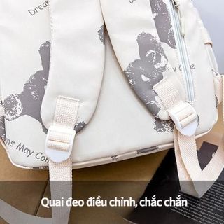 Balo nam, nữ chất liệu chống thấm nước, hình mặt cười thời trang và cá tính, phù hợp đi học, đi chơi, đi làm - BHS96  Backpack