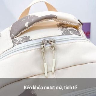 Balo nam, nữ chất liệu chống thấm nước, hình mặt cười thời trang và cá tính, phù hợp đi học, đi chơi, đi làm - BHS96 Backpack