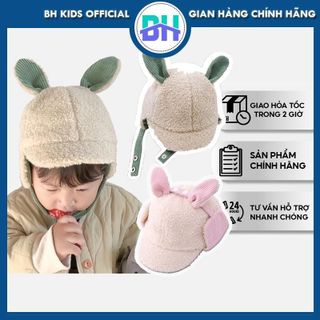 Mũ len hình tai thỏ BH Kids dễ thương, ngộ nghĩnh - Phù hợp với bé từ 2 đến 5 tuổi - BHS51
