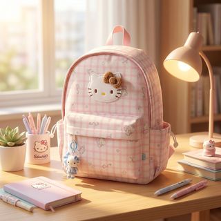 BALO MẦM NON A598 – HOẠ TIẾT KITTY SIÊU XINH CHO BÉ GÁI - WINNIE HOUSE