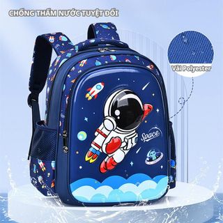 Balo họa tiết hoạt hình 3D nổi BH Kids cho bé cấp 1, chất liệu vải Polyester chống thấm nước CH164 Túi