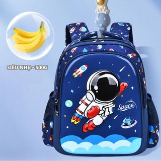 Balo họa tiết hoạt hình 3D nổi BH Kids cho bé cấp 1, chất liệu vải Polyester chống thấm nước CH164 Túi