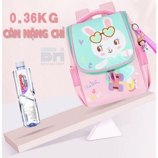 Balo dáng hộp, vải Polyester chống thấm nước, có phản quang phát sáng, họa tiết hoạt hình - Dành cho bé mẫu giáo, lớp 1