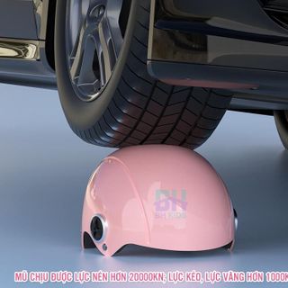 Mũ, Nón bảo hiểm cao cấp BH Kids cho bé, có kính chắn bụi, chắn gió, hoạt hình dễ thương, phù hợp với bé 3-12 tuổi-BHS72