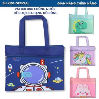 Túi học thêm, túi học phụ đạo BH Kids cho bé tiểu học, cấp 1, cặp sách vải Oxford chống thấm nước, để được đa dạng đồ