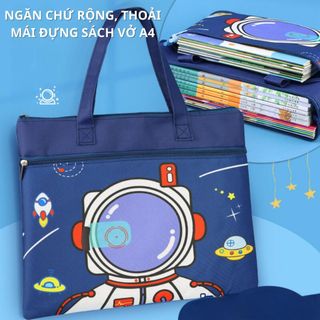 Túi học thêm, túi học phụ đạo BH Kids cho bé tiểu học, cấp 1, cặp sách vải Oxford chống thấm nước, để được đa dạng đồ