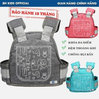 Đai, Địu di xe máy an toàn cho bé (từ 1 đến 10 tuổi), chống bụi bẩn, thoáng khí, chắc chắn, phát sáng ban đêm CH186
